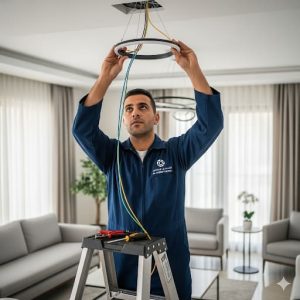 خدمات تمديد الأسلاك وتركيب الإضاءة: خبرة فني كهربائي في الكويت
