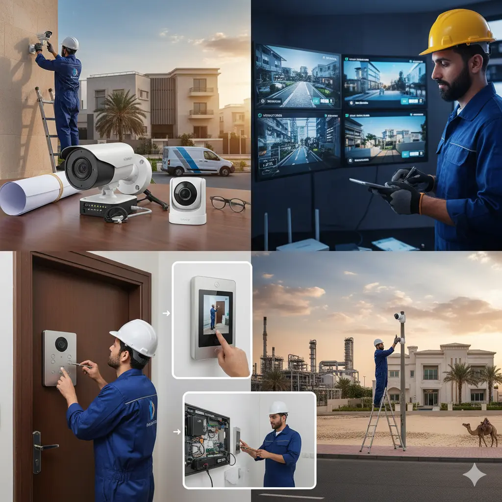 تركيب نظام كاميرات مراقبة 4K للمنازل والشركات في الكويت